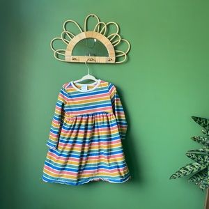 Happy hannas muted rainbow dress size 3t or 90